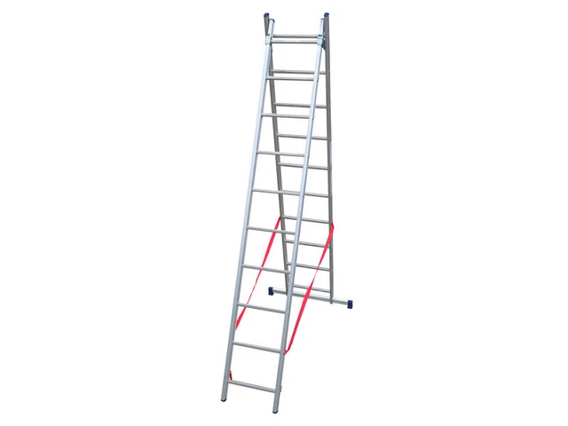 Facal scala in alluminio a 2 elementi stilo gradini nØ2x 8 h max cm. 370 - Facal