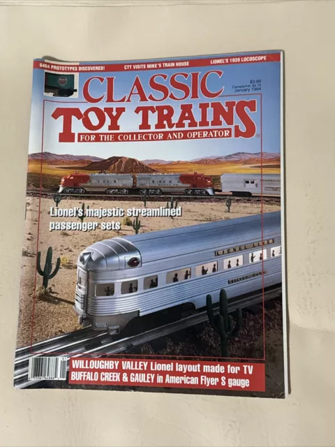 Classic Toy Trains Magazine 1994 January Lionel’s Majestic Streamlined Passenger