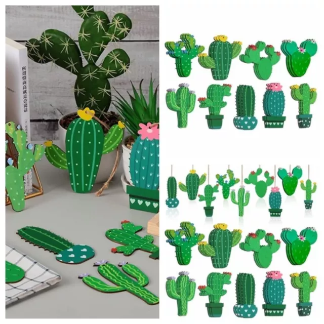 Green Cactus Shapes Decor Exquisite Cactus Wooden Cutouts  Home Decor