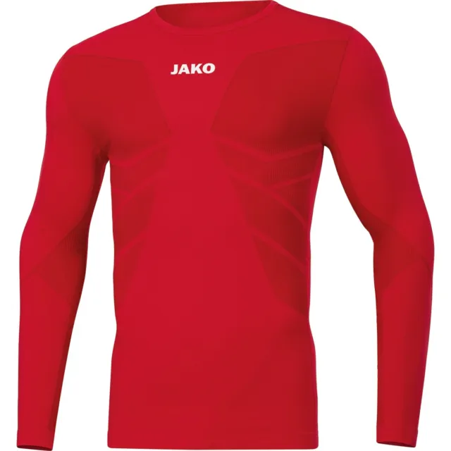 JAKO Herren Thermo-Shirt Funktionsshirt rot lang Longsleeve Thermoshirt 6455