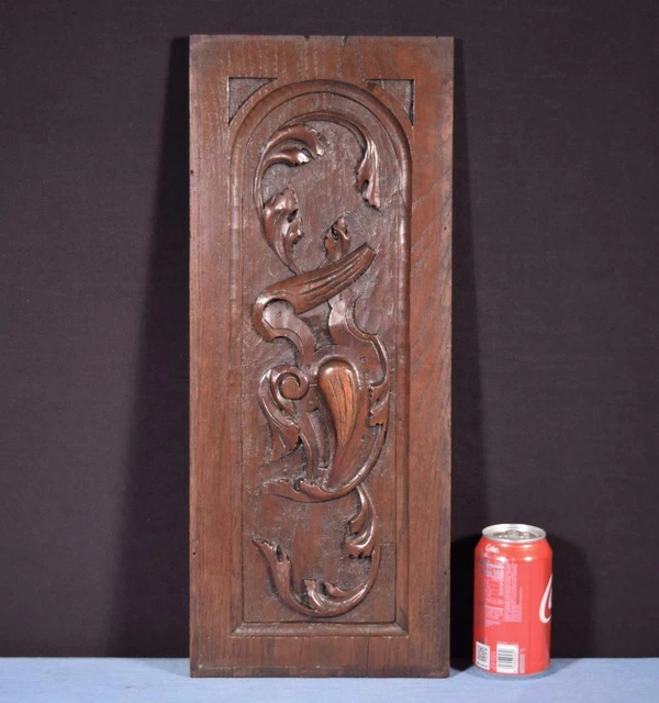 *Antique French Carved Solid Oak Wood Panel Salvage