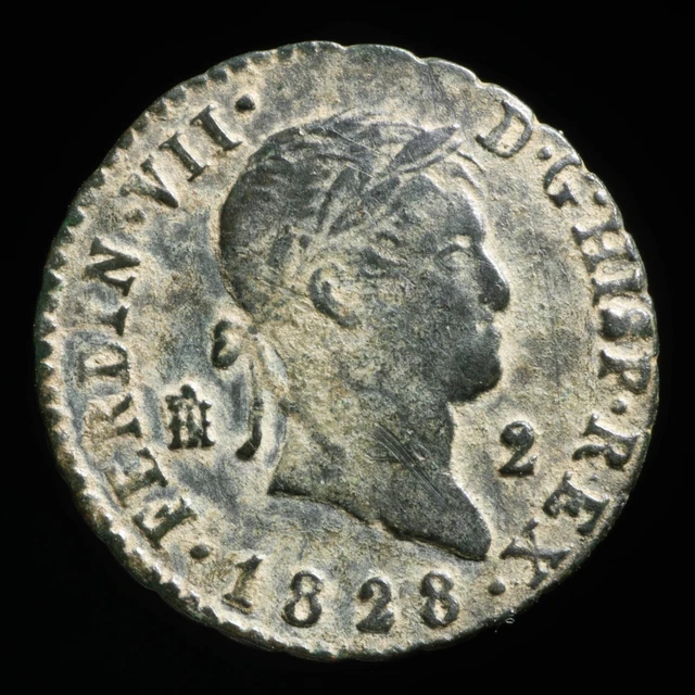 1829, 2 Maravedis Ferdinand VII, Segovia Mint - 19 mm / 1.95 gr.