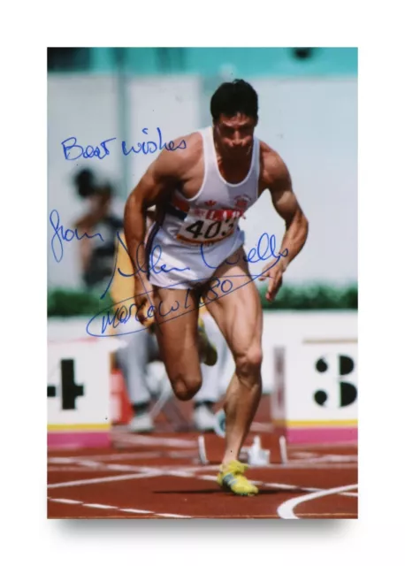 Allan Wells Signed 6x4 Photo Olympic Champion Moscow 1980 Genuine Autograph +COA