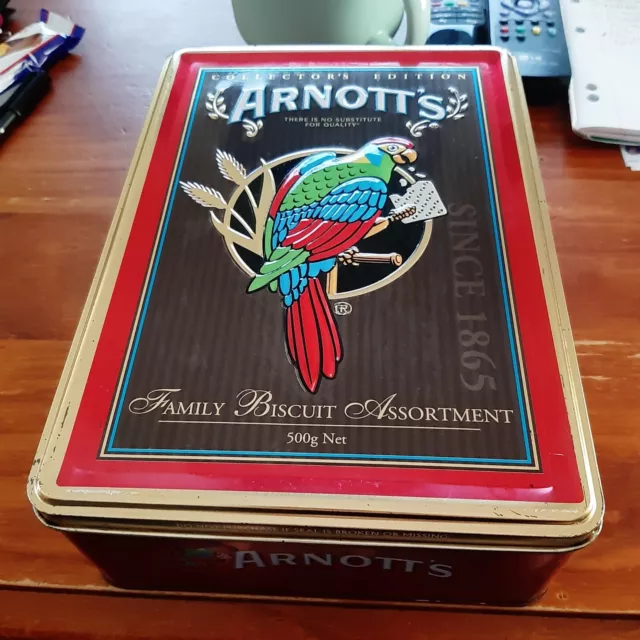 Vintage Arnotts Australian Rectangular Biscuit Tin - Special Collectors  Edition
