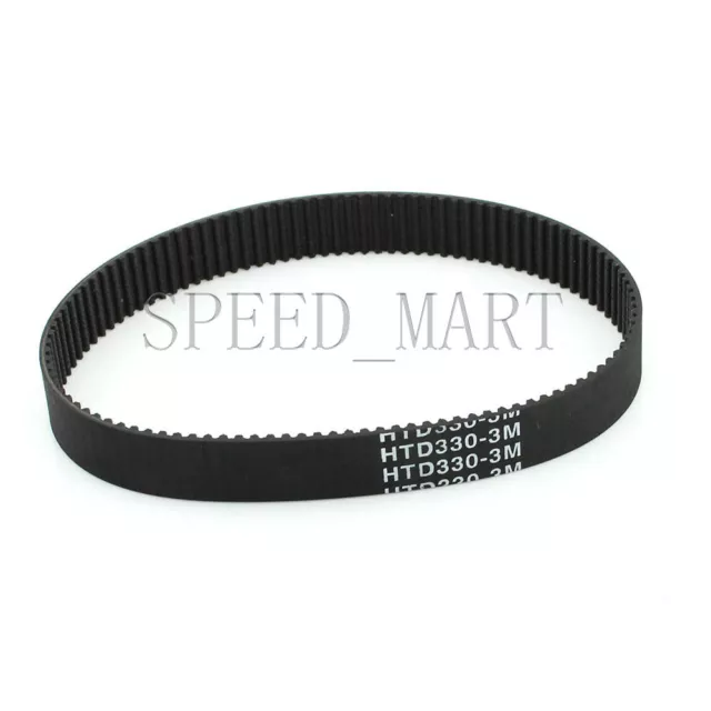 330-3M HTD Timing Belt 110 Teeth Cogged Rubber Geared Closed Loop 15mm Wide