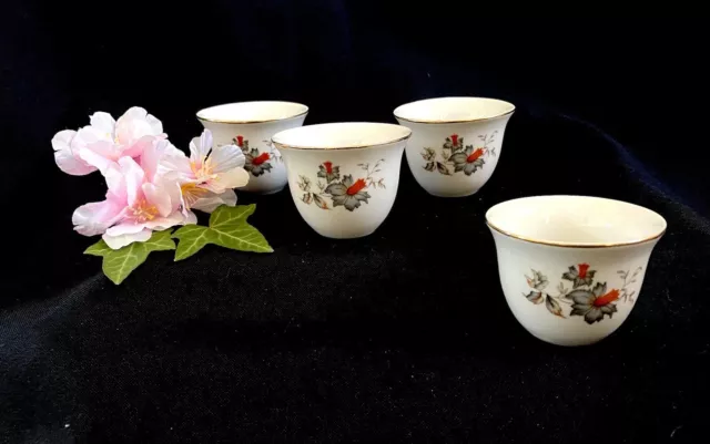 4 x Teetasse Schale Chinesisch Asiatisch Mini Porzellan Tee Grüntee Weiß rund