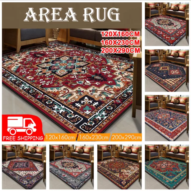 Clearance Large Room Area Rug Runner Distressed Floral Retro Persian Carpet AUS