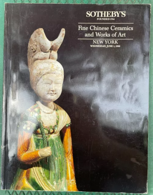 Sotheby's Auction Catalog Fine Chinese Ceramics & Works of Art 1 June 1988 LOOK!