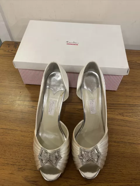Scarpe Rainbow Club Couture Chiara tacco avorio - Donna UK taglia 8 - NUOVE