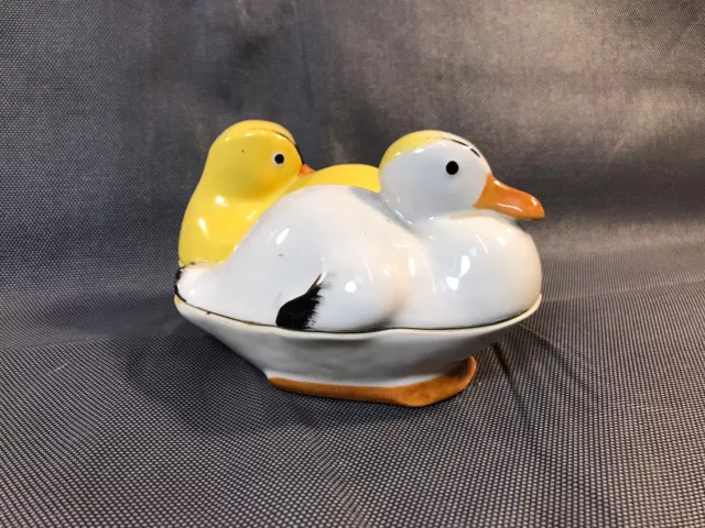 Bonbonnière en porcelaine de Limoges Haviland par Edouard Marcel SANDOZ canards