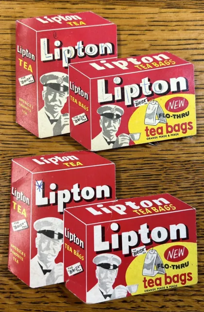 Brisk Lipton Tea Sewing Sets, 2 Vintage Collectible Iced Tea Ads, West Germany