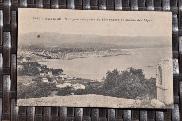 Tirage Albuminé Vintage - Vue Générale D'Antibes (France) Vers 1880 - Format 21x27 Cm