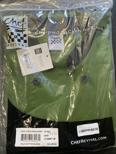 Chef Revival 3/4 sleeve Jacket With Buttons Medium