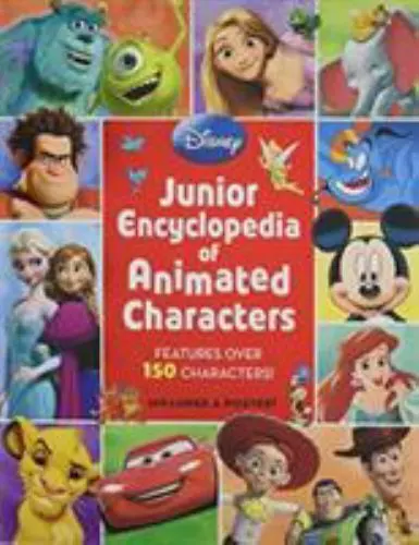 Disney Junior Encyclopedia of Animated Characters Feature Over 150 Character NEW