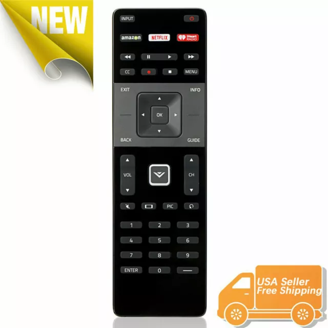 XRT122 for Smart TV Vizio Remote Control w Amazon Netflix iHeart Radio APP Key