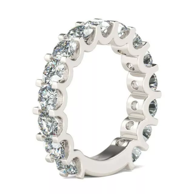 Lab Created Diamond Elegant Women's Band 2.00 ct Round Silver Beautiful Ring @@ 2