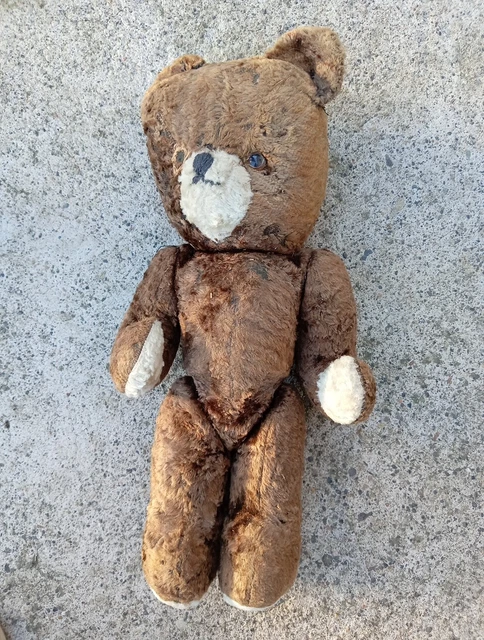 Ours peluche ancien articule fadap xixeme siecle - Collection