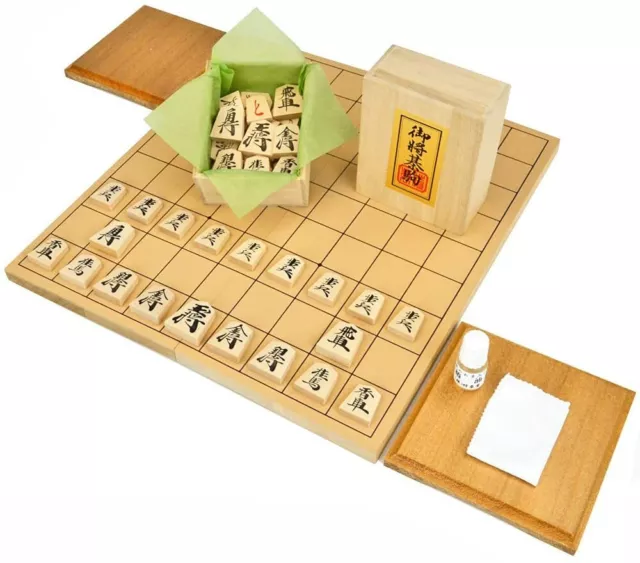 Japanese Shogi 将棋 Chess Game Board Family Set Portable Wooden Folding  Strategy