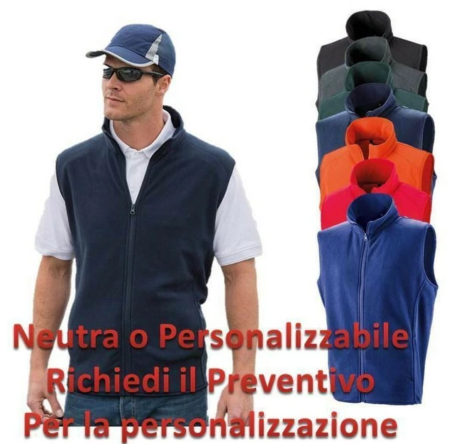 Felpa Smanicata Da Lavoro Uomo Gilet In Micro Pile Con Tasche e Zip Result