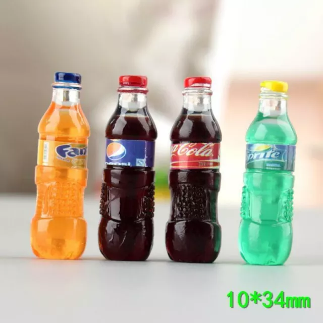 100PC Miniatures Dolls House 1/6 Scale Drinks Bottles Mini Beverage Accessories