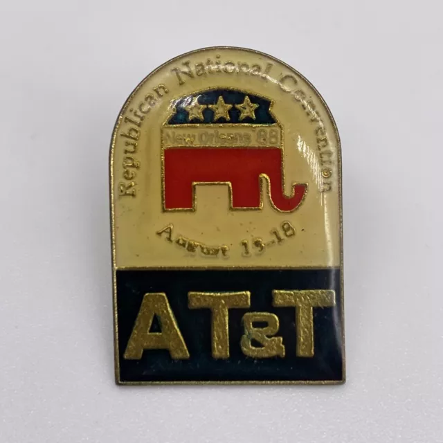 Vintage Enamel AT&T Republican National Convention Lapel Hat Pin