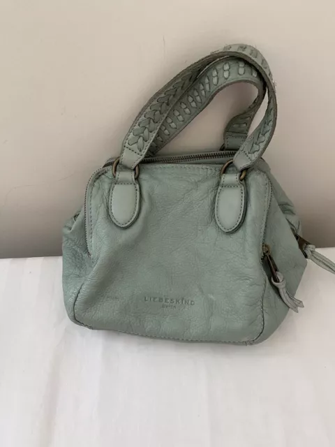 Liebeskind Berlin Green Pebbled Cow Leather Purse Slouchy Handbag