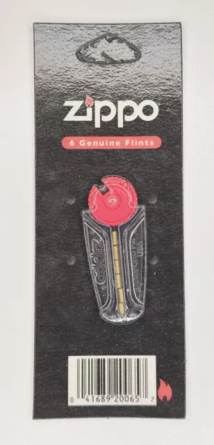 6 Original Zippo Feuersteine im Spender