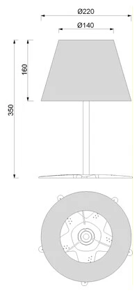 Maritime Nachttisch Lampe Chrom Rot aus Messing 40cm Modern Design edel MIRENA 2