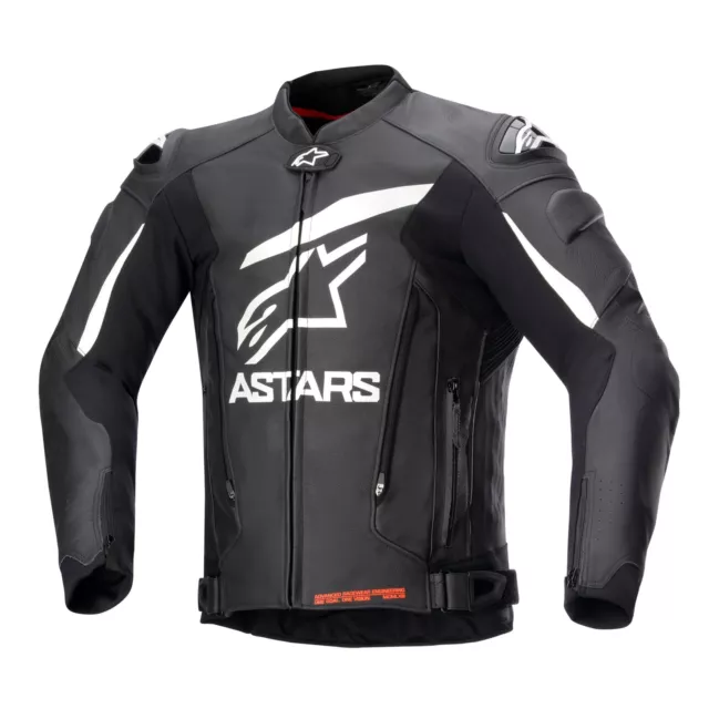Alpinestars GP Plus V4 Motorcycle Motorbike Leather Jacket Black / White