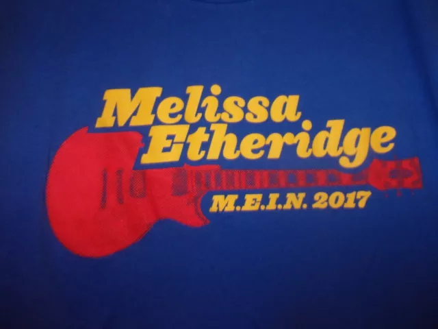 Melissa Etheridge M.E.I.N. 2017 blue L t shirt