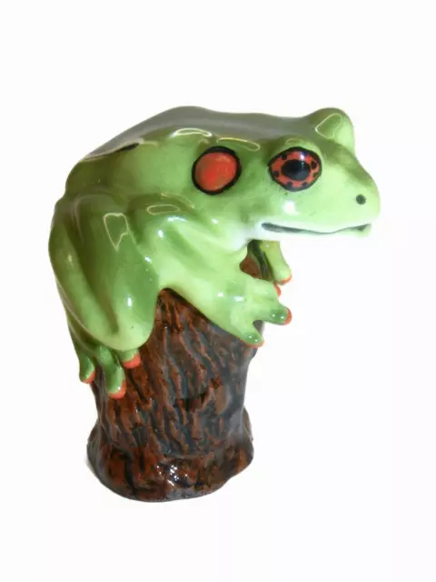 Hagen-Renaker Ceramic Animal Figure Tree Frog on Stump 3364