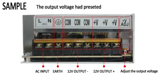 AC110V-220V TO DC 5V 12V 24V 2A 10A 15A 20A 40A 60A Switch Netzteil Trafo Driver 2