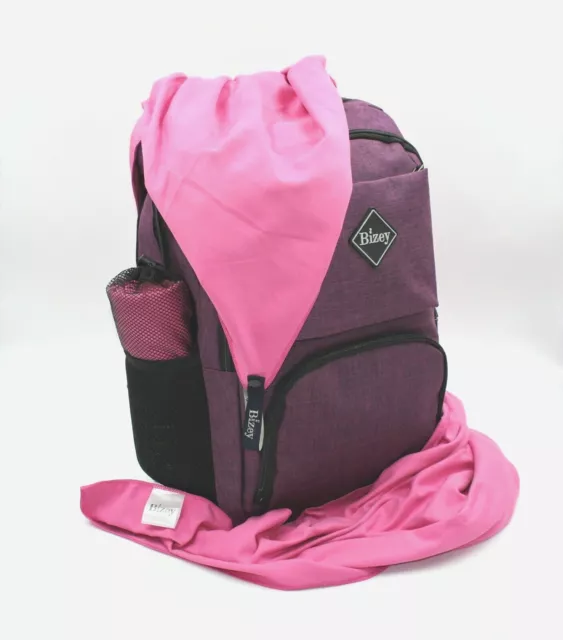 Laptop Backpack 15.6 inch Rucksack Bag Bizey usb charging port Purple Work Sport