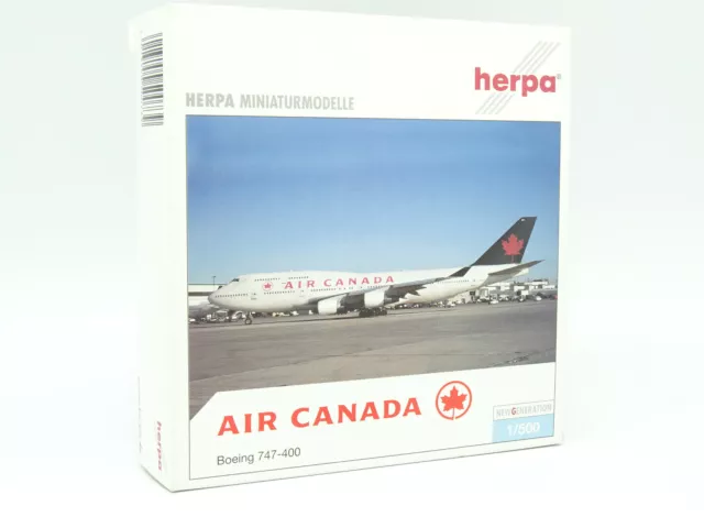 Herpa Aircraft Airlines 1/500 - Boeing 747 400 Air Canada Canadian