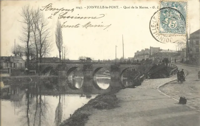 "CPA Joinville le Pont ""Quai de la Marne"