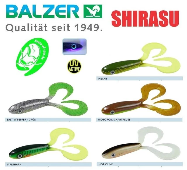 Balzer Shirasu Pike Collector 15/20 cm Hecht Twister Angeln Köder Gummifisch