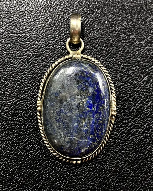 Vintage Carolyn Pollack Relios 925 Argento Sterling Blu Denim Lazuli Pendente