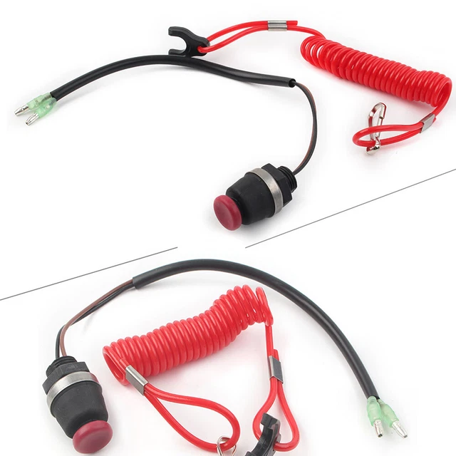 Boat Kill Switch Tether Cord Lanyard For Marine Mercury Tohatsu Outboard Engine