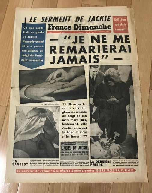 ►France Dimanche 902 - 1963 - Jackie Kennedy - Josephine Baker - Piaf - Arletty