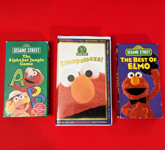 SESAME STREET VHS Lot Of 3 Elmopalooza Alphabet Jungle Best Of 