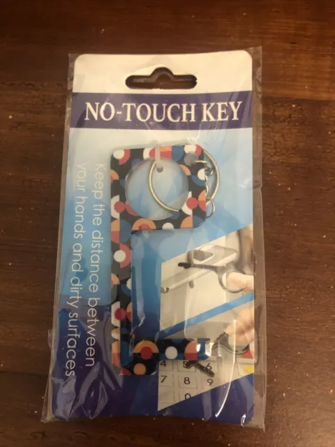 No-Touch Key - Multicolor ~ Touchless Door Opener & Key Ring - Germ Protection