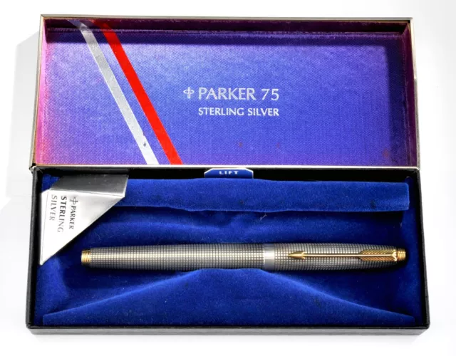 PENNA A SFERA vintage - PARKER 75 STERLING SILVER - Made in U.S.A. EUR  200,00 - PicClick IT