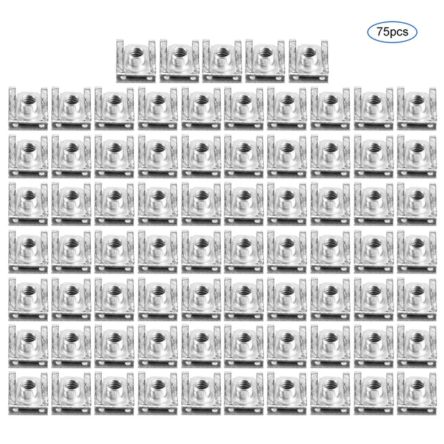 75X FAIRING BODYWORK Panel U Clips Clamp M6 U Nut Speed Fasteners ...