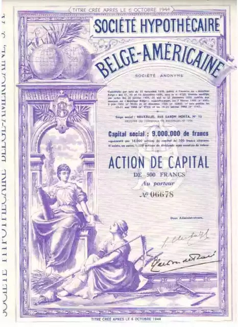 Societe Hypothecaire Belge-Americaine   HOCHDEKO