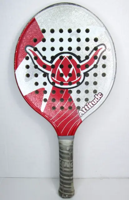 Viking Attitude Platform Tennis Paddle Racket Padel Red Silver Pickleball 4 1/4