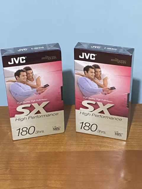 JVC SX E180 High Perfromance VHS Tapes X2 New & Sealed