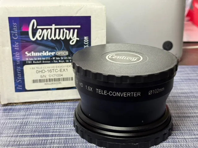 Teleconvertidor Century Optics Pro Series HD 1.6X 102 mm Cortador SONY EX1 / EX3