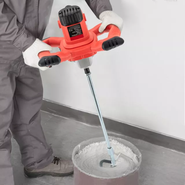 Electric Concrete Cement Mixer Mortar Mixing Machine Handheld Industrial 6 Speed
