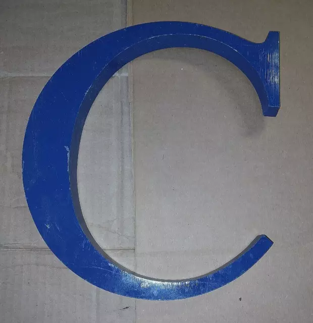 12" Large Industrial Cast Aluminum Letter "C" Alphabet  Display  Sign