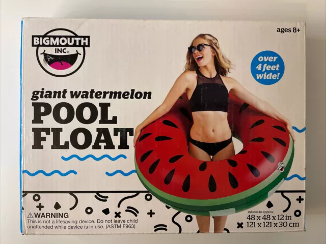 2017 BigMouth Inc. Giant Watermelon Pool Float 4 Feet Wide Adult Size Summer Fun